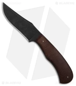 15:58 Knife Co. Revere Fixed Blade Knife Burlap Micarta (4" Black SW)