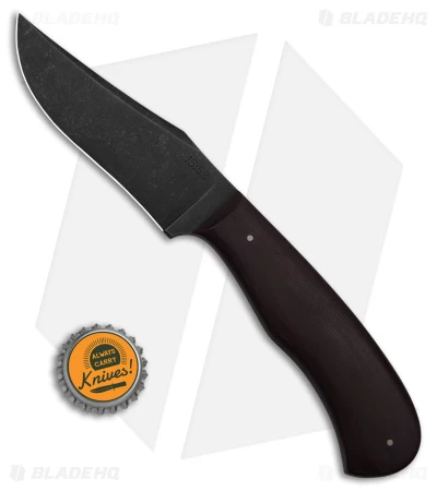 15:58 Knife Co. Revere Fixed Blade Knife Maroon Micarta (4" Black SW) 4 15:58 Knife Co. Revere Fixed Blade Knife Maroon Micarta (4" Black SW) - Image 4