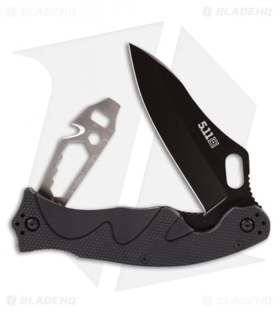 5.11 Tactical Double Duty Quick Fix Liner Lock Knife Black FRN (3.75" Black) 2 5.11 Tactical Double Duty Quick Fix Liner Lock Knife Black FRN (3.75" Black) - Image 2