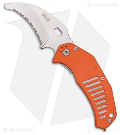 5.11 Tactical LMC Rescue Liner Lock Knife Orange FRN (3.25" Satin Serr) 51086 1 5.11 Tactical LMC Rescue Liner Lock Knife Orange FRN (3.25" Satin Serr) 51086