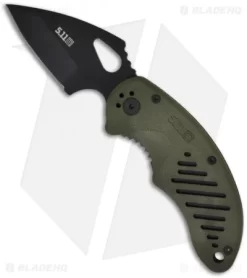 5.11 Tactical DRT Spear Point Liner Lock Knife Green FRN (2.625" Black) 51057