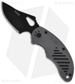 5.11 Tactical Min-Pin Spear Point Liner Lock Knife Grey (2.85" Black) 51059