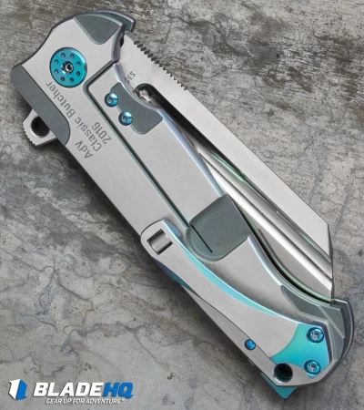 Andre De Villiers Classic Butcher Flipper Knife Holographic (4" Satin) AdV 3 Andre De Villiers Classic Butcher Flipper Knife Holographic (4" Satin) AdV - Image 3