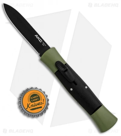 AKC Concord OTF Automatic Knife Green/Black (2.75" Black Flat) 4 AKC Concord OTF Automatic Knife Green/Black (2.75" Black Flat) - Image 4
