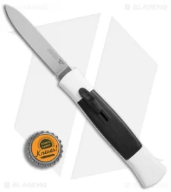 AKC 077 Concord OTF Automatic Knife White/Black (3.25" Satin Flat) -Knife Shop AKC 077 concord white black satin flat BHQ 52355 er bottlecap