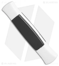 AKC 077 Concord OTF Automatic Knife White/Black (3.25" Satin Flat) -Knife Shop AKC 077 concord white black satin flat BHQ 52355 er spine