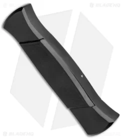 AKC 777 Blackfinger Tanto OTF Automatic Knife Black (3.375" Black) -Knife Shop AKC 777 Blackfinger Tanto OTF Auto Black Black BHQ 87414 jr side