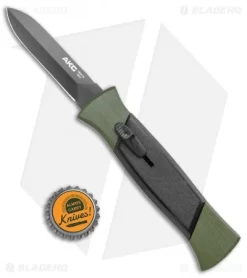 AKC 777 Green Blackfinger Dagger OTF Auto Brushed Aluminum (3.375" Black) -Knife Shop AKC 777 Green Blackfinger Dagger OTF Auto Brushed Aluminum Black BHQ 87411 jr bottlecap