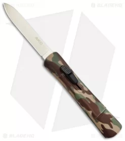 AKC Concord OTF Automatic Knife Camo Rubber (3.25" Gold)
