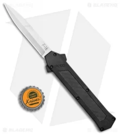 AKC F-16 D/A Bayonet OTF Automatic Knife Black Carbon Fiber (3.3" Bayo) -Knife Shop AKC F 16 DA Bayo OTF Auto Black CF Bayo BHQ 102234 jr bottlecap