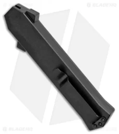 AKC F-16 D/A Bayonet OTF Automatic Knife Black Carbon Fiber (3.3" Bayo) -Knife Shop AKC F 16 DA Bayo OTF Auto Black CF Bayo BHQ 102234 jr side