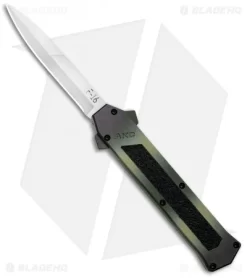 AKC F-16 D/A Bayonet OTF Automatic Knife OD Green Camo (3.4" Satin)