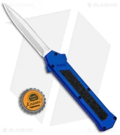 AKC F-16 D/A Dagger OTF Automatic Knife Blue (3.3" Satin) -Knife Shop AKC F 16 DA Dagger OTF Blue Satin BHQ 93753 jr bottlecap