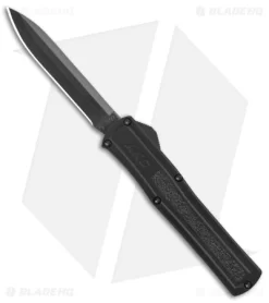 AKC F-20 D/A OTF Automatic Knife Black Aluminum (3.6" Black)