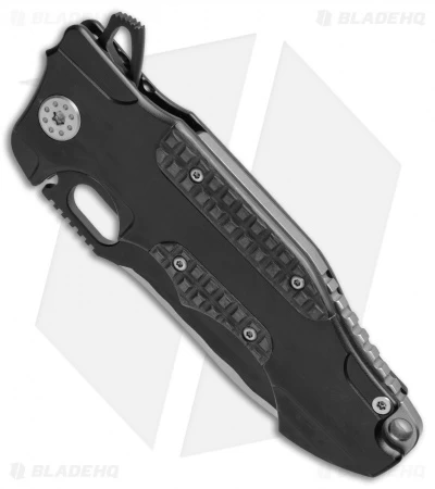 Andre De Villiers Custom Hummer Flipper Knife Black Frag CF (4.25" Two-Tone) AdV 2 Andre De Villiers Custom Hummer Flipper Knife Black Frag CF (4.25" Two-Tone) AdV - Image 2