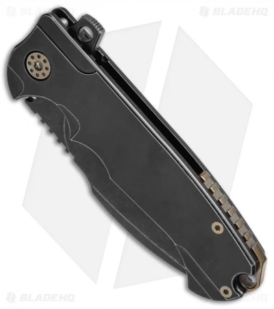 Andre De Villiers Milspec Harpoon Knife Black W/ Bronze HW (3.875" Black) AdV 2 Andre De Villiers Milspec Harpoon Knife Black W/ Bronze HW (3.875" Black) AdV - Image 2