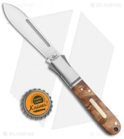 Andre De Villiers Barlow Classic Folding Knife Wood (3" Satin) AdV -Knife Shop Andre de Villiers Barlow Wood Satin BHQ 135456 jr bottlecap