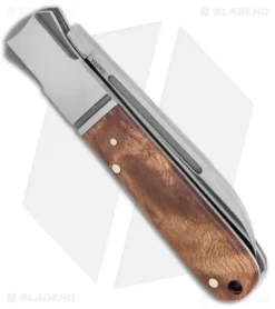 Andre De Villiers Barlow Classic Folding Knife Wood (3" Satin) AdV -Knife Shop Andre de Villiers Barlow Wood Satin BHQ 135456 jr side