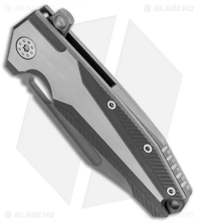 Andre De Villiers Mid-Tech Beast Flipper Knife (3.75" Bead Blast Hamon) AdV 2 Andre De Villiers Mid-Tech Beast Flipper Knife (3.75" Bead Blast Hamon) AdV - Image 2