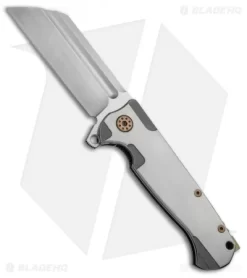 Andre De Villiers Classic Butcher Flipper Knife Satin/Bronze Ti (4" Satin) AdV