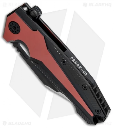 Andre De Villiers Custom Beast "Freak" Flipper Knife Deadpool (3.75" Black) 2 Andre De Villiers Custom Beast "Freak" Flipper Knife Deadpool (3.75" Black) - Image 2