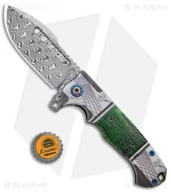 Andre De Villiers Custom Harpoon Knife Dragonskin/ Green C-Tek (3.8" Damascus) -Knife Shop Andre de Villiers Custom Harpoon Knife Dragonskin C Tek Damascus BHQ 99251 jr bottlecap