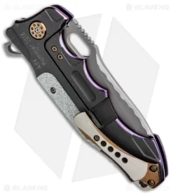 Andre De Villiers Custom Hummer Flipper Knife Holographic (4.25" Two-Tone) AdV -Knife Shop Andre de Villiers Custom Hummer Flipper Holographic TT BHQ 89614 jr side