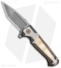 Andre De Villiers Custom Ronin Flipper Knife Mokumi (3.875" BB Hamon) AdV