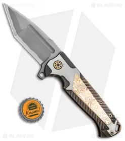 Andre De Villiers Custom Ronin Flipper Knife Mokumi (3.875" BB Hamon) AdV -Knife Shop Andre de Villiers Custom Ronin Mokumi BB Hamon BHQ 71747 jr bottlecap