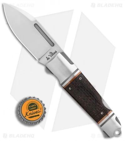 Andre De Villiers Impi Lockback Knife LSCF W/ Copper Inlay (3.1" Satin) AdV 4 Andre De Villiers Impi Lockback Knife LSCF W/ Copper Inlay (3.1" Satin) AdV - Image 4