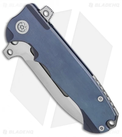 Andre De Villiers Mid-Tech DF Frame Lock Knife Blue Ti (3.88" Satin) AdV 3 Andre De Villiers Mid-Tech DF Frame Lock Knife Blue Ti (3.88" Satin) AdV - Image 3