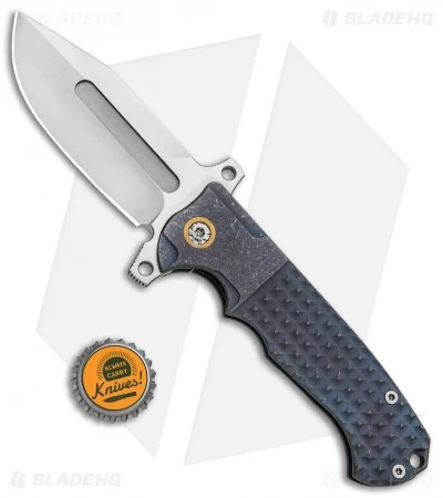 Andre De Villiers Mid-Tech DF Frag Frame Lock Knife Blue/Bronze Ti (3.88" Satin) 4 Andre De Villiers Mid-Tech DF Frag Frame Lock Knife Blue/Bronze Ti (3.88" Satin) - Image 4
