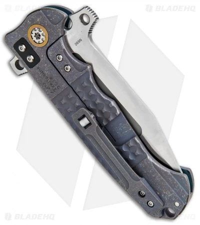 Andre De Villiers Mid-Tech DF Frag Frame Lock Knife Blue/Bronze Ti (3.88" Satin) 3 Andre De Villiers Mid-Tech DF Frag Frame Lock Knife Blue/Bronze Ti (3.88" Satin) - Image 3