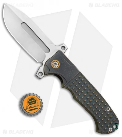 Andre De Villiers Mid-Tech DF Frag Frame Lock Knife Gray/Bronze Ti (3.88" Satin) 4 Andre De Villiers Mid-Tech DF Frag Frame Lock Knife Gray/Bronze Ti (3.88" Satin) - Image 4