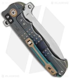 Andre De Villiers Mid-Tech DF Frag Frame Lock Knife Gray/Bronze Ti (3.88" Satin) 6 Andre De Villiers Mid-Tech DF Frag Frame Lock Knife Gray/Bronze Ti (3.88" Satin) -Knife Shop Andre de Villiers Mid Tech DF Frag FL Gray Bronze Ti Satin BHQ 89517 jr side