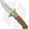 Andre De Villiers Mid-Tech DF Frag Frame Lock Knife Gold Ti (3.88" Satin) AdV
