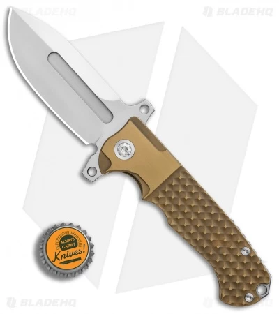 Andre De Villiers Mid-Tech DF Frag Frame Lock Knife Gold Ti (3.88" Satin) AdV 4 Andre De Villiers Mid-Tech DF Frag Frame Lock Knife Gold Ti (3.88" Satin) AdV - Image 4