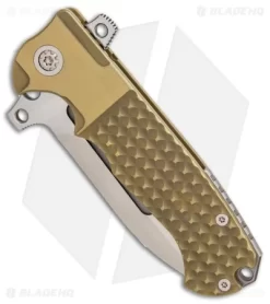 Andre De Villiers Mid-Tech DF Frag Frame Lock Knife Gold Ti (3.88" Satin) AdV 6 Andre De Villiers Mid-Tech DF Frag Frame Lock Knife Gold Ti (3.88" Satin) AdV -Knife Shop Andre de Villiers Mid Tech DF Frag Gold Ti Satin BHQ 87783 er spine