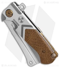 Andre De Villiers Mini Cleaver Knife "Danger" Kevlar (3.25" Hamon) AdV -Knife Shop Andre de Villiers Mini Cleaver Danger Kevlar Satin Hamon BHQ 88854 er spine