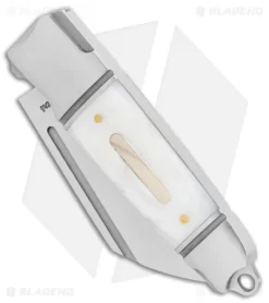 Andre De Villiers Mini Pocket Butcher Slip Joint Knife MOP W/ Ti Inlay AdV -Knife Shop Andre de Villiers Mini Impi MOP Ti inlay Satin BHQ 89568 er spine