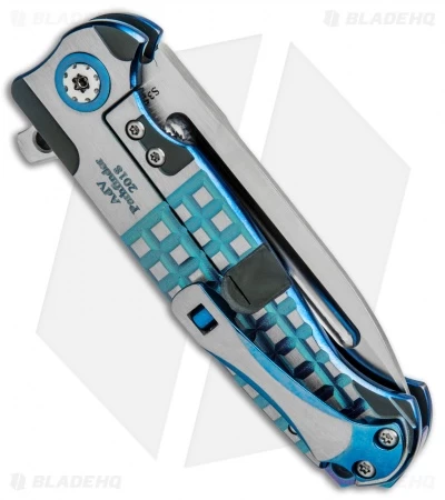 Andre De Villiers Mini Pathfinder Knife Frag Blue Ti (3.2" Satin) AdV 3 Andre De Villiers Mini Pathfinder Knife Frag Blue Ti (3.2" Satin) AdV - Image 3