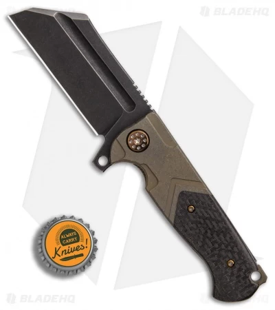 Andre De Villiers Mini War Hulk Frame Lock Knife LSCF/Ti (3.25" Black SW) AdV 4 Andre De Villiers Mini War Hulk Frame Lock Knife LSCF/Ti (3.25" Black SW) AdV - Image 4