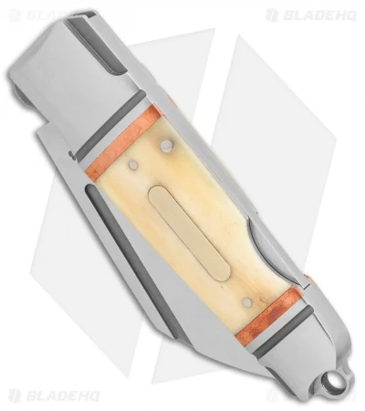 Andre De Villiers Pocket Butcher Lockback Knife Bone W/ Clip (2.9" Satin) AdV 3 Andre De Villiers Pocket Butcher Lockback Knife Bone W/ Clip (2.9" Satin) AdV - Image 3