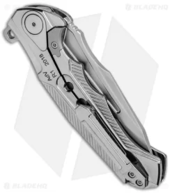 Andre De Villiers Ronin R1 Hybrid Integral Flipper Knife Titanium (4.1" BB) AdV -Knife Shop Andre de Villiers Ronin R1 Hybrid Plain Ti BHQ 89458 jr side