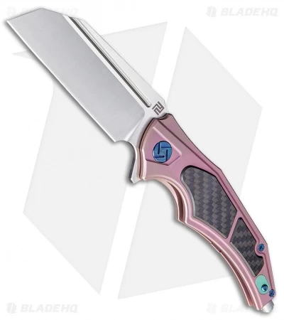 Artisan Cutlery Apache Frame Lock Knife Rose Ti/Carbon Fiber (3.5" Satin S35VN) 1 Artisan Cutlery Apache Frame Lock Knife Rose Ti/Carbon Fiber (3.5" Satin S35VN)
