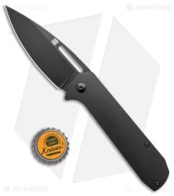 Artisan Cutlery Arion Frame Lock Knife Black Titanium (3.6" Black 20CV) 7 Artisan Cutlery Arion Frame Lock Knife Black Titanium (3.6" Black 20CV) -Knife Shop Artisan Cutlery Arion FL Black Ti Black BHQ 144828 jr bottlecap