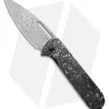 Artisan Cutlery Arion Liner Lock Knife Shredded Silver Carbon Fiber (3.75" Dam)