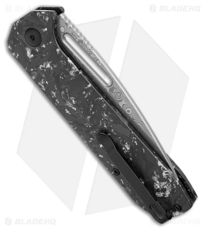 Artisan Cutlery Arion Liner Lock Knife Shredded Silver Carbon Fiber (3.75" Dam) 3 Artisan Cutlery Arion Liner Lock Knife Shredded Silver Carbon Fiber (3.75" Dam) - Image 3