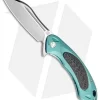 Artisan Cutlery Eterno Liner Lock Knife Green Ti/CF (3.54" Satin S35VN)