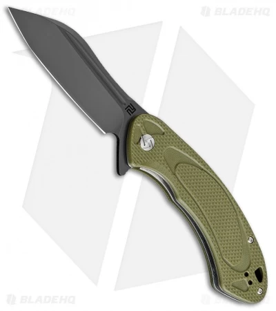 Artisan Cutlery Eterno Liner Lock Knife OD Green G-10 (3.54" Black D2) 1 Artisan Cutlery Eterno Liner Lock Knife OD Green G-10 (3.54" Black D2)